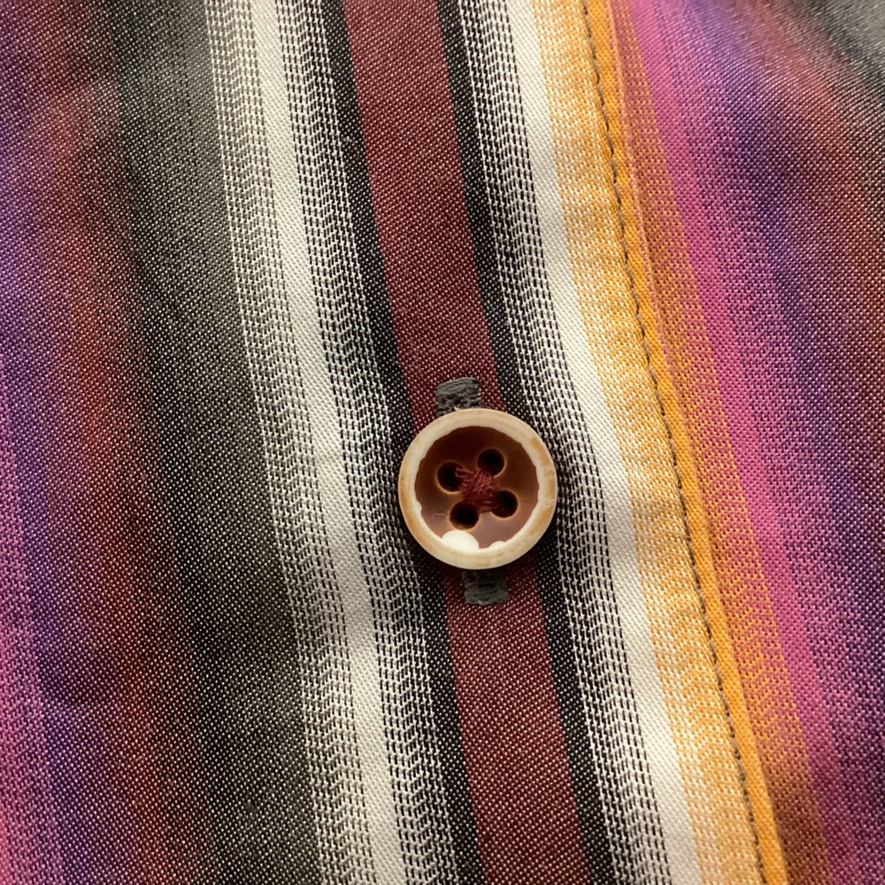 Robert Graham Women’s Multi Colored Striped Button Down Long Sleeve Shirt Sz 12 - Picture 16 of 16